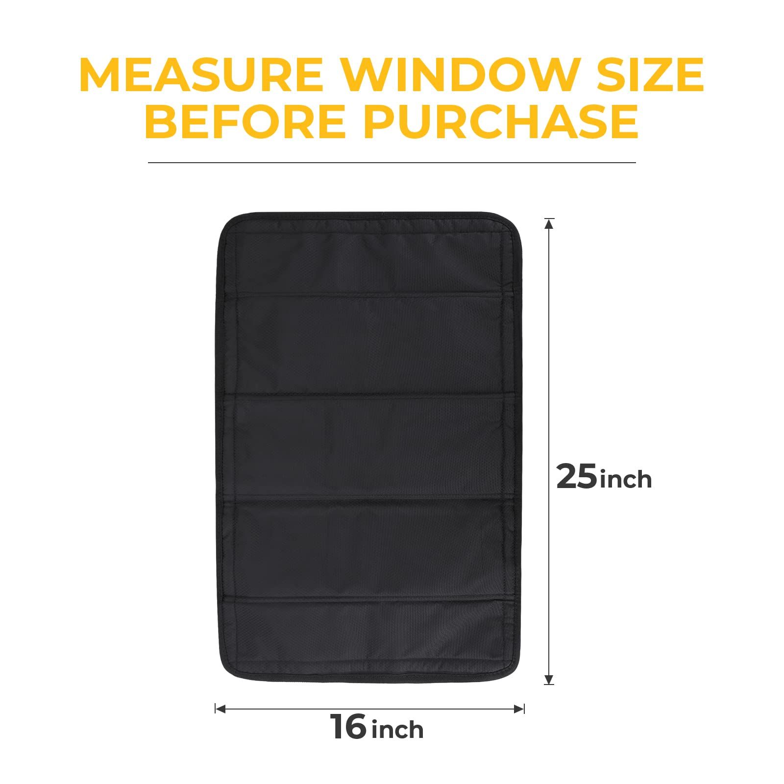 BougeRV RV Door Shade Cover, Foldable RV Sun Shade Windshield Blackout Shower Curtains Coverage RV Accessories Fits(25" X 16") โ image 3