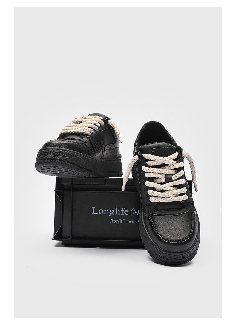 Bread Shoes Chunky Sneakers Casual Sneakers Australia Height Increasing Shoes - Black - Size 9(AU9/EU42) — image 6