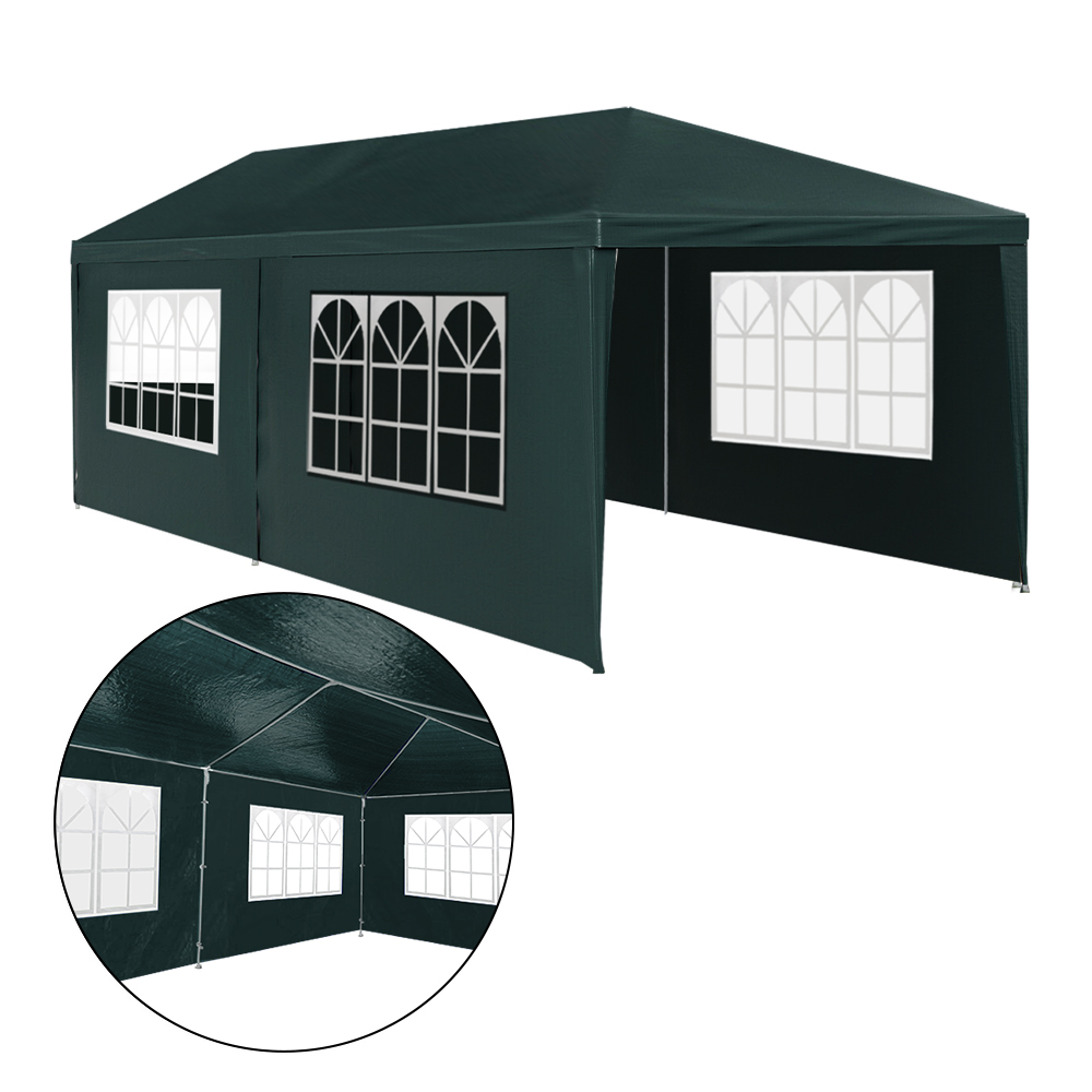 Instahut Gazebo 3x6m Marquee Wedding Party Tent Outdoor Camping Side Wall Canopy 4 Panel Green — image 3