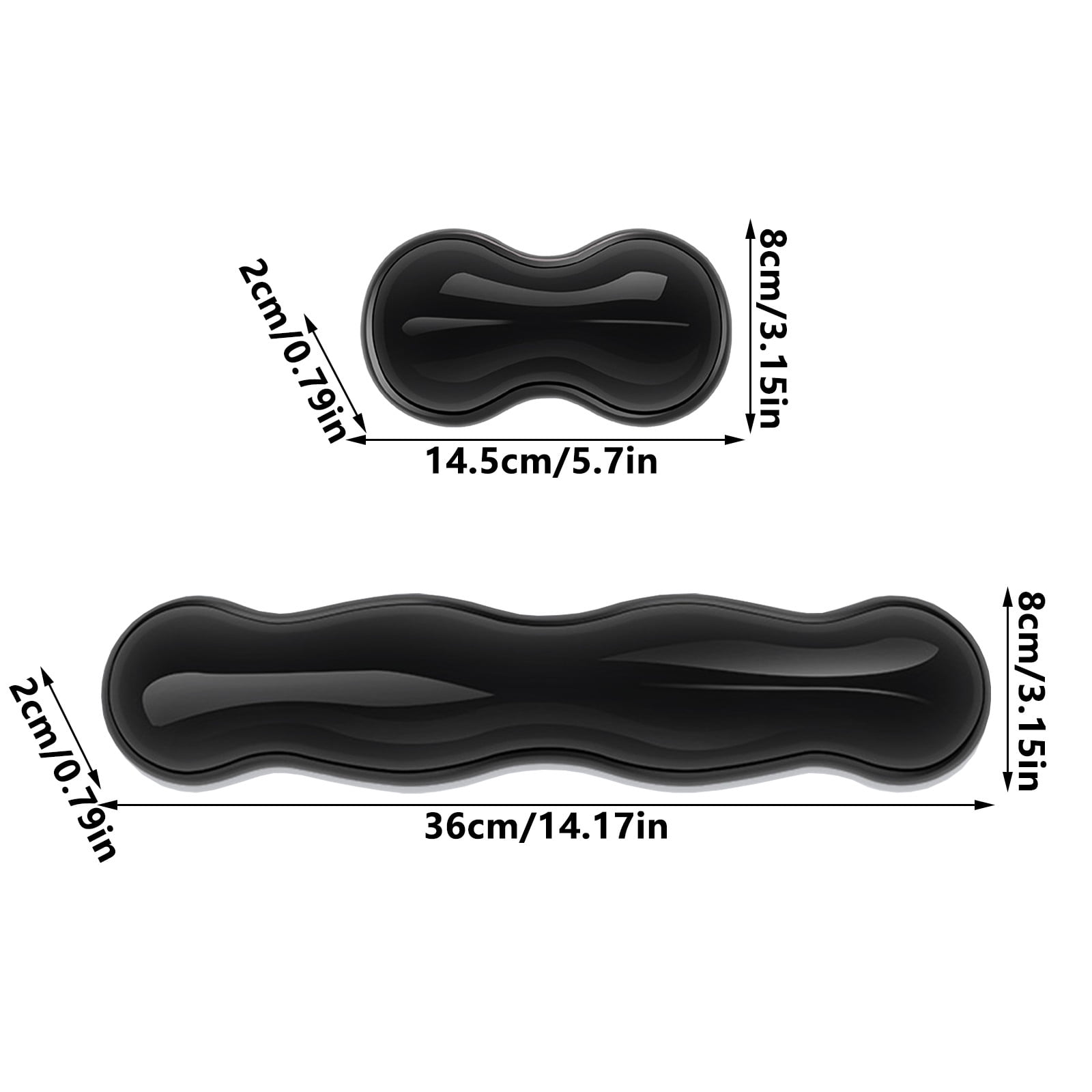 Gel Wrist Rest For Keyboard, Silicone Gel Keyboard and Mouse Wrist Rest Set, Cool Soft Ergonomic Wrist Rest, Relax Your Wrist, for Laptop Computer Office & — image 3