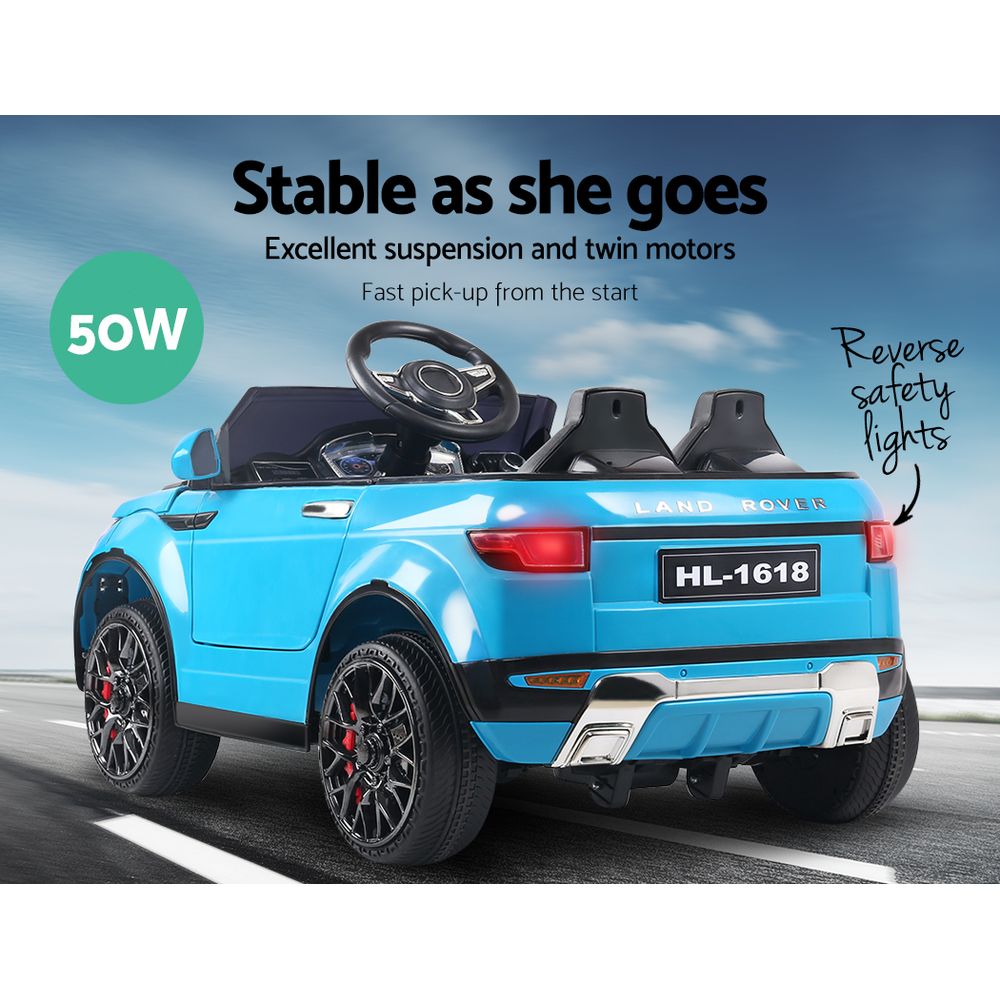 Rigo Kids Electric Ride On Car SUV Range Rover-inspired Toy Cars Remote 12V Blue — image 3