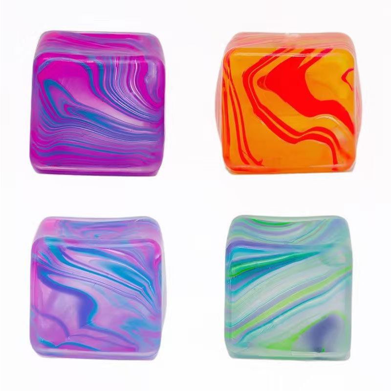 marbled ice cube squeeze toy, stress relief toy, novelty gift, squishy toy, trendy toy, desk toy, anxiety relief, fidget toy, Australian market — image 3