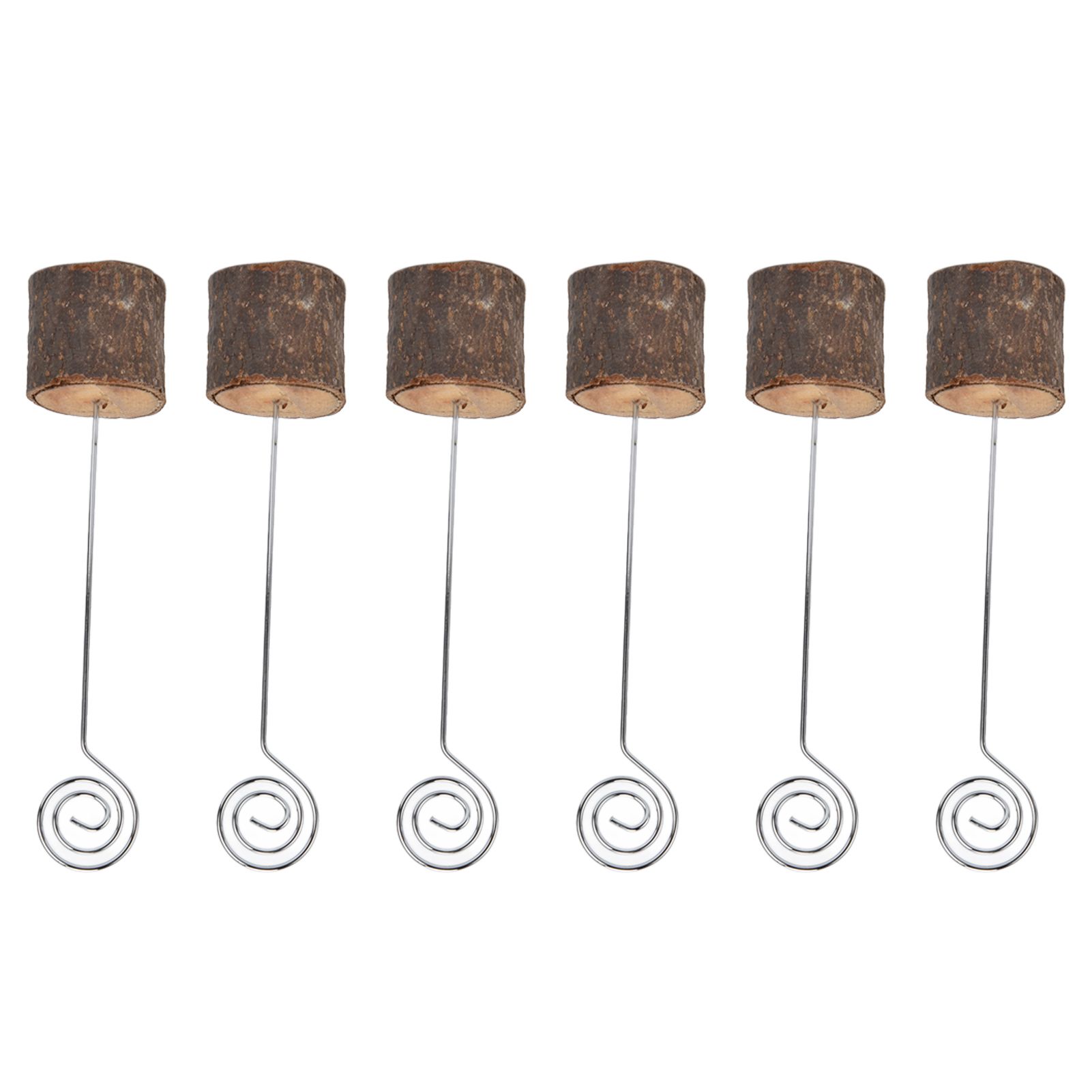 20Pcs Premium Wood Place Card Holders with Swirl Wire Name Cards Photo Holders for Wedding Birthday Festival โ image 3