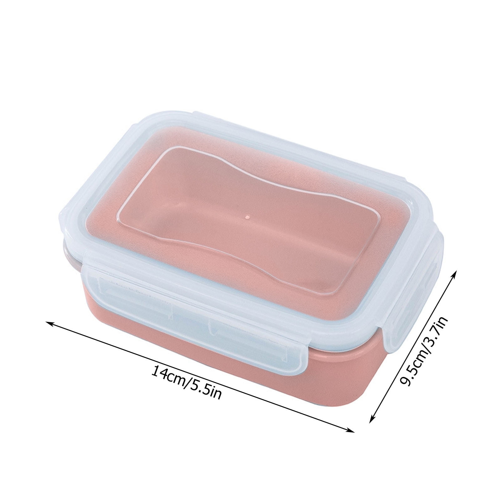 1 Piece Plastic Meal Prep Containers with Lids, Food Storage Containers with Snap Locking Lids, Airtight Lunch Containers, Red, 14 × 9.4 cm — image 3