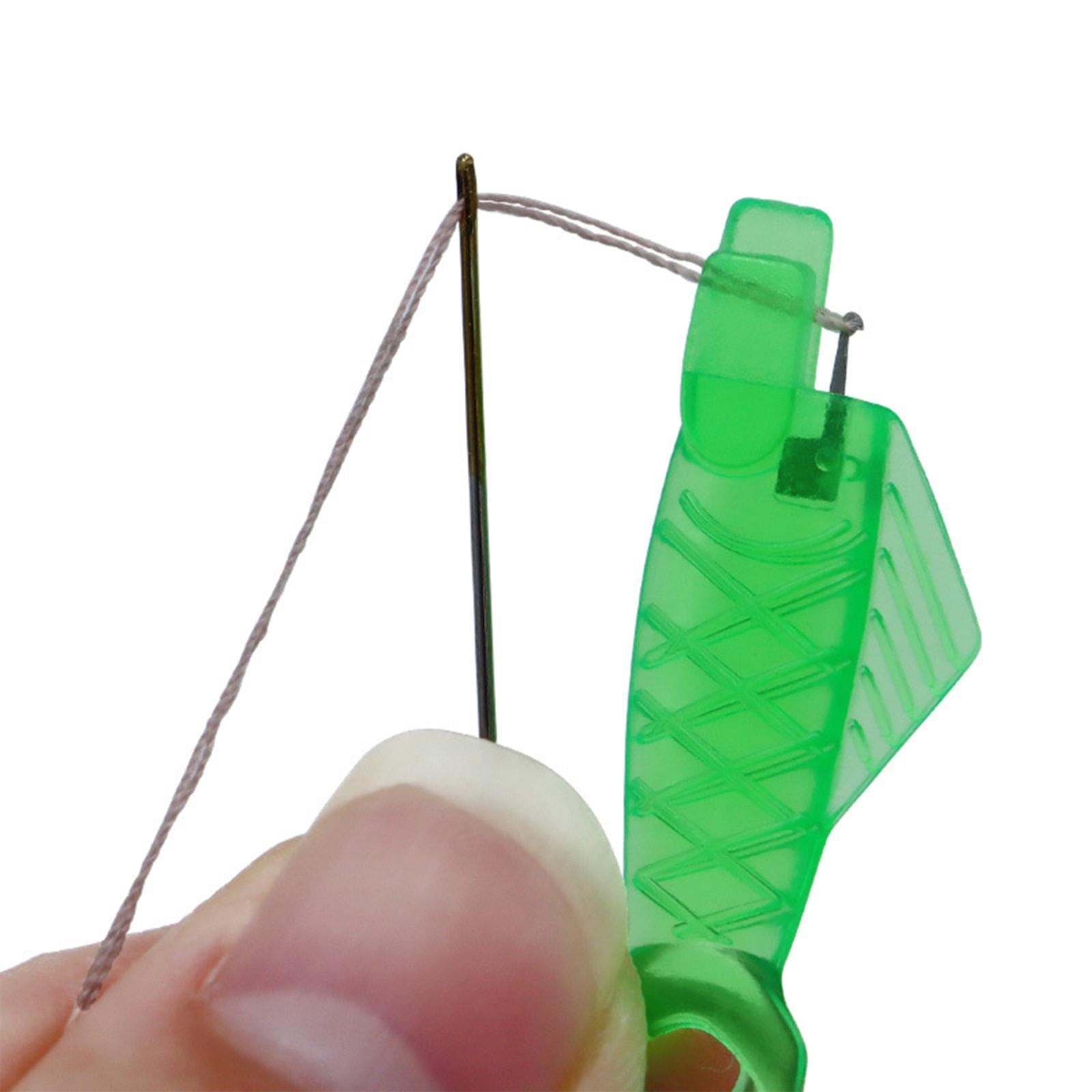 50 Piece Sewing Machine Needle Threaders, automatic fish mouth threader tool for quick machine sewing and embroidery, Green — image 2