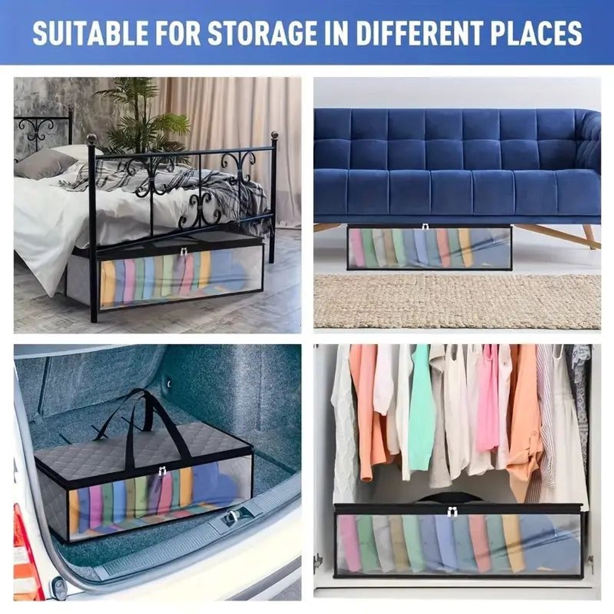 Cap Storage Bag | Set of 2 Storage Bag / Storage Sleeve - for baseball caps and other caps | Cap Organizer with 2 Handles for Closet | Moisture Protection — image 3