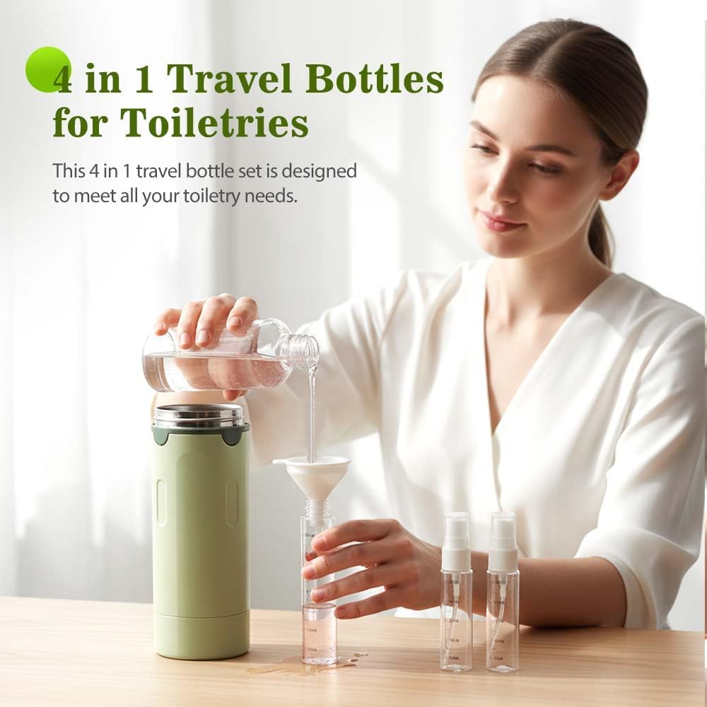 4 in 1 Travel Perfume Bottle Refillable, 4 Pack 30ML Travel Bottles for Toiletries, Leak-Proof & Portable Travel Dispensers Containers for Shampoo, Lotion — image 5