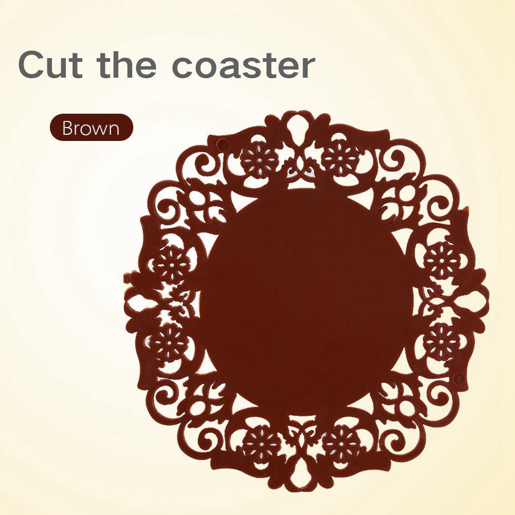 Silicone Lace Flower Coaster Tea Cup Bowl Glass Pad Mat Cushion Placemat Nonslip Coffee โ image 2