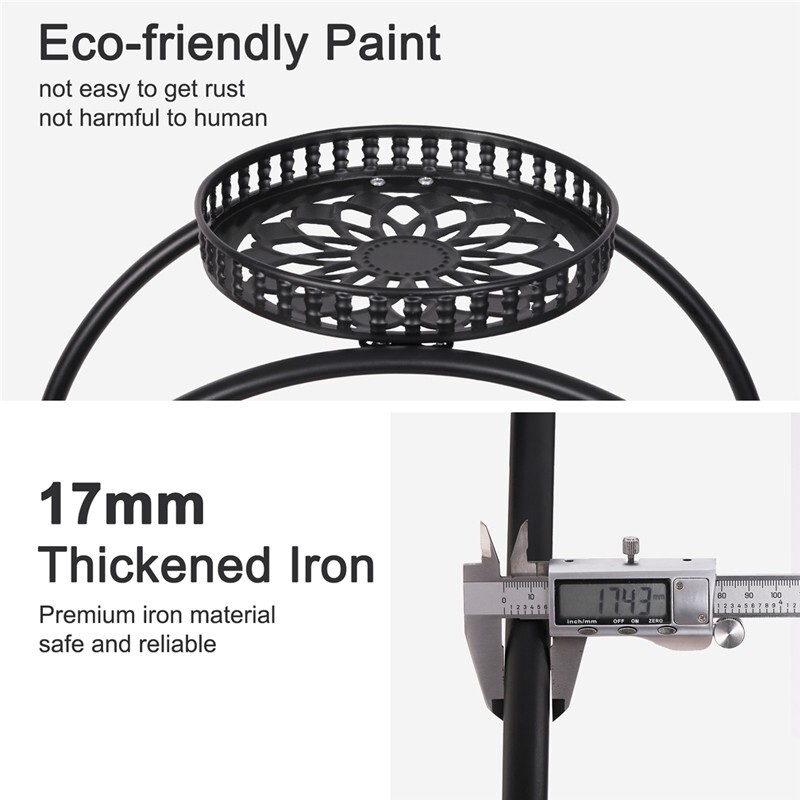 4 Layer 6 Pots Metal Plant Stand Flower Holder Rack Display Holder Shelf Garden — image 6
