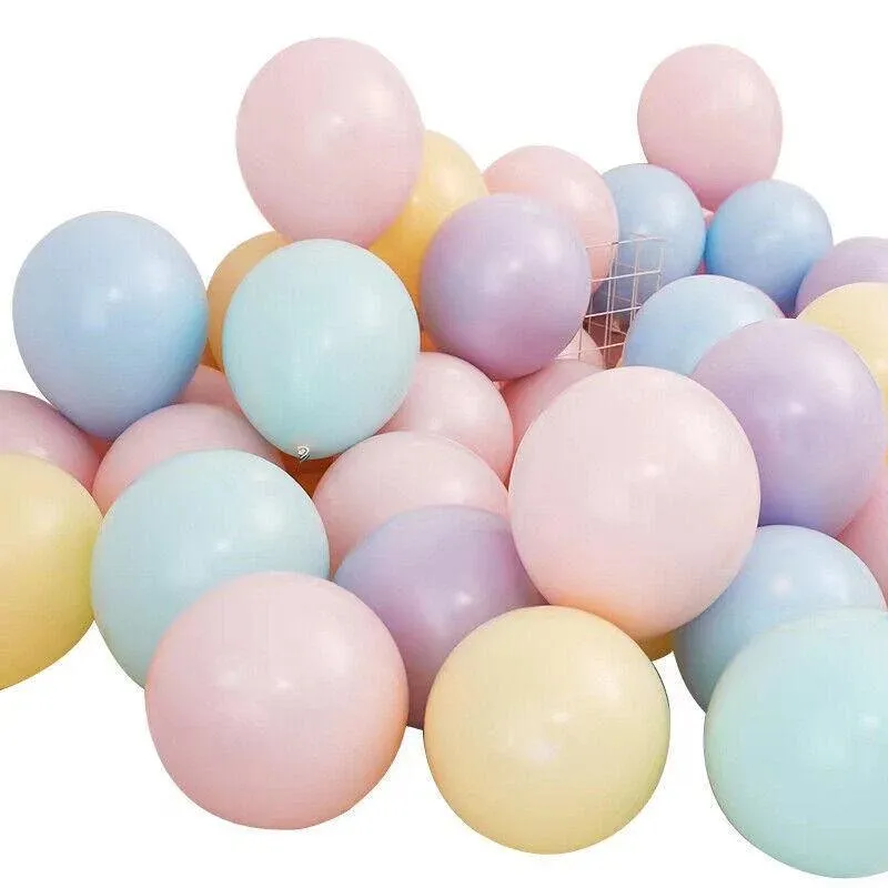 25cm Pastel Latex Balloons for Party Decoration Macaron Colour Helium Air Fill 10/100PCS - Turquoise Blue 100PCS — image 4