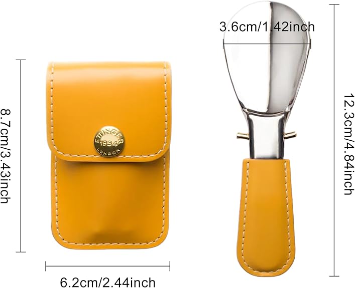 1 Piece Stainless Steel Shoe Horn Durable Extra Strong Yellow — image 2
