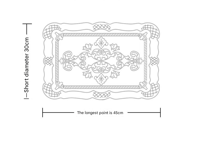 4 pcs Decorative Faux Leather Placemats - Unique Shape, Beautiful Packaging (Light blue) โ image 3