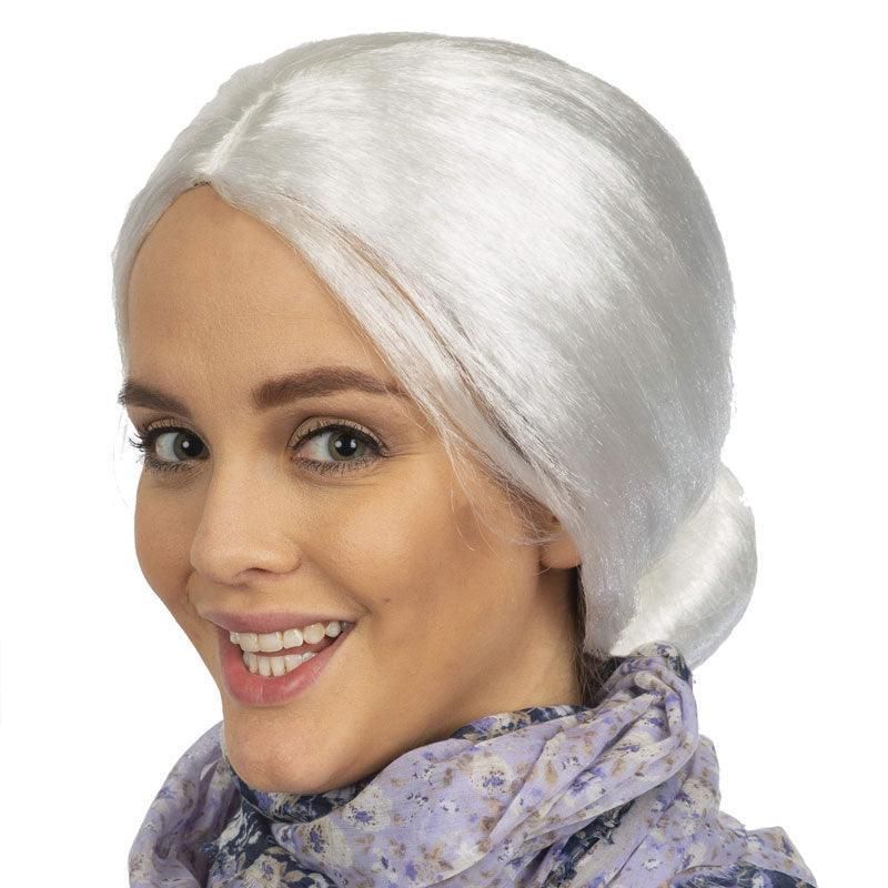 1X Grandma Wig Old Lady Woman White Granny Mother Dress Up Costume Party โ image 3