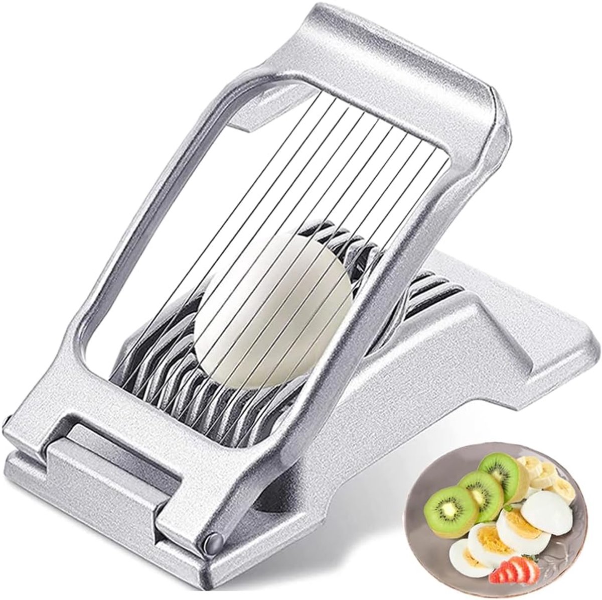 Aluminum Alloy Egg Slicer - Hard-Boiled Egg Slicer - Mushroom Slicer - Professional Egg Slicer - Multifunctional Egg Slicer - Round and Oval Slice Egg Slicer