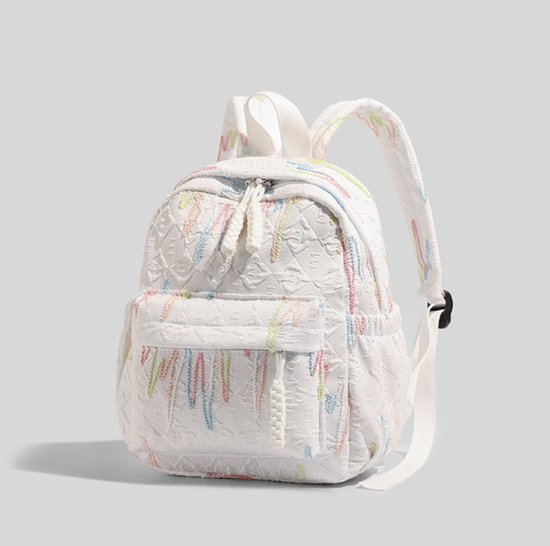Backpack – Stylish and practical lightweight backpack – With two zippered compartments and adjustable shoulder strap – Fashionable design for girls, children — image 2
