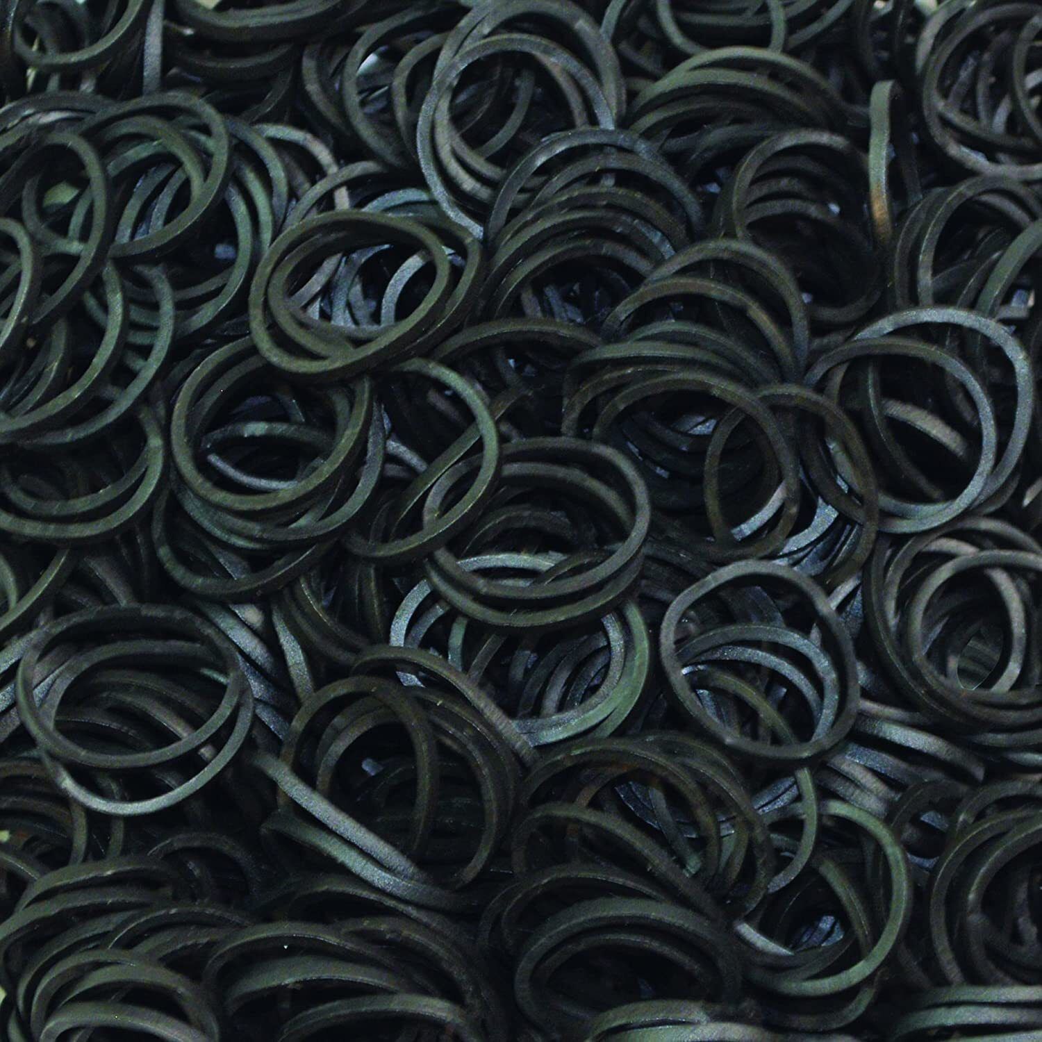 4800 LOOM BANDS Rubber Refill Kit DIY Magical Bracelet 192 S Clips 16 Hooks BULK - Plain Black