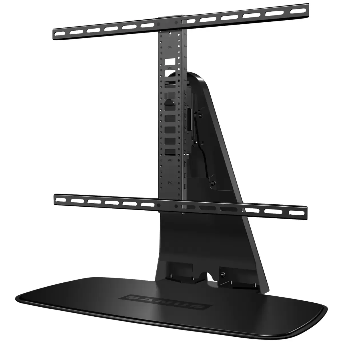 Black Swivel TV Stand with Height Adjustability for Living Room — image 2