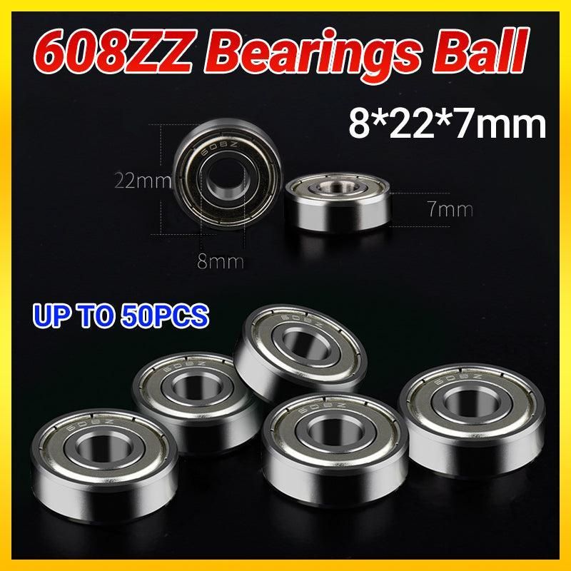 608ZZ ABEC-5 Ball Bearings 8x22x7mm for CNC 3D Printers Skateboards 10 to 50pcs - 10PCS โ image 2
