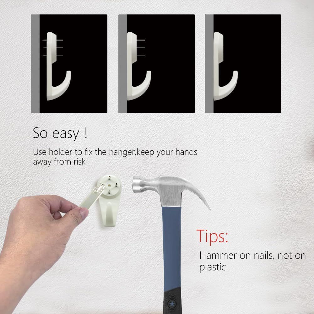 Picture Hanging Kit,Picture Hanger No Damage Wall Hangers for Picture Frame,68pcs Invisible Wall Nails for Concrete Wall (Mix) — image 4