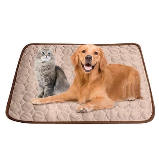 Cooling Mat for Dogs and Cats, Light Brown, 100 × 70cm, Breathable, Multiple Colors, Compatible with All Breeds