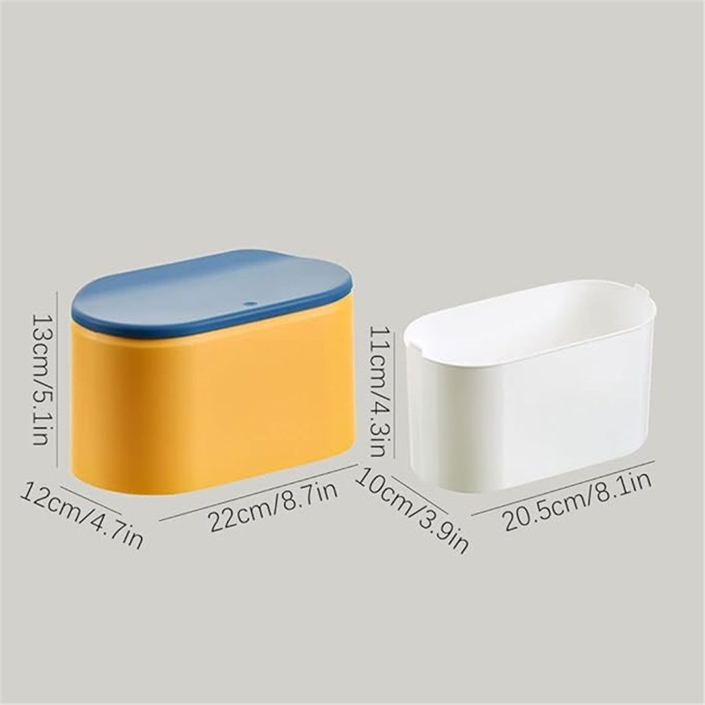 Mini Trash Cans, Press Type Small Desktop Trash Can Cute Garbage with Lid Waste Basket for Tabletop Countertop Car Bathrooms Kitchens Bedrooms and โ image 5