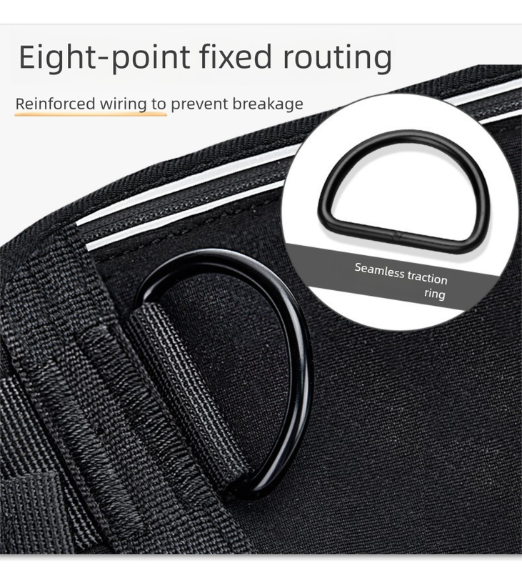 Blue Shock-Absorbing Running & Dog Walking Belt – Integrated Waist Pack with Retractable Traction Rope and Ergonomic Support — image 4