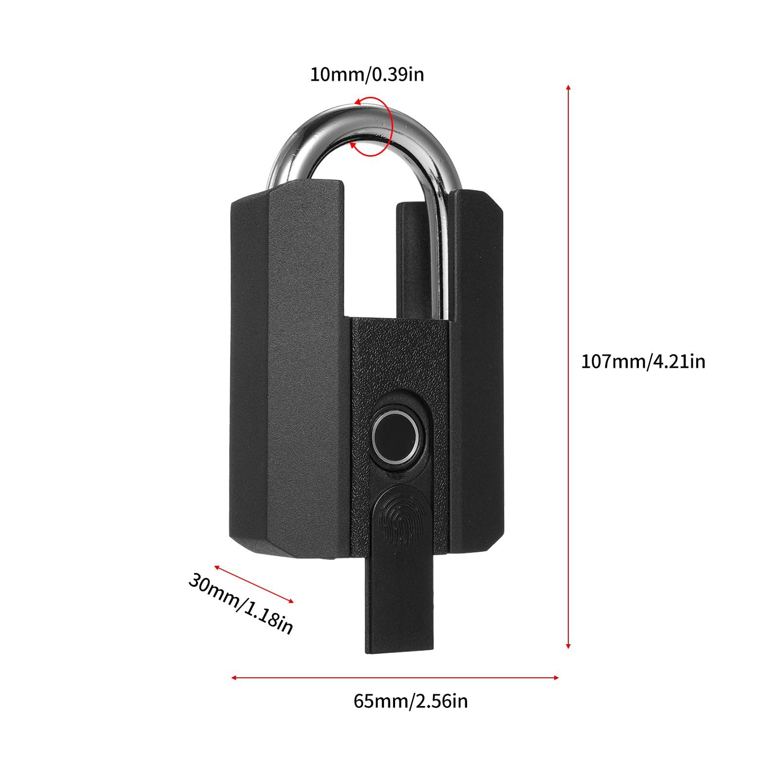 Heavy Duty Fingerprint Padlock with APP Waterproof Smart Lock with Key for Warehouse Fence Outdoor Gate Reable Smart Padlock โ image 2