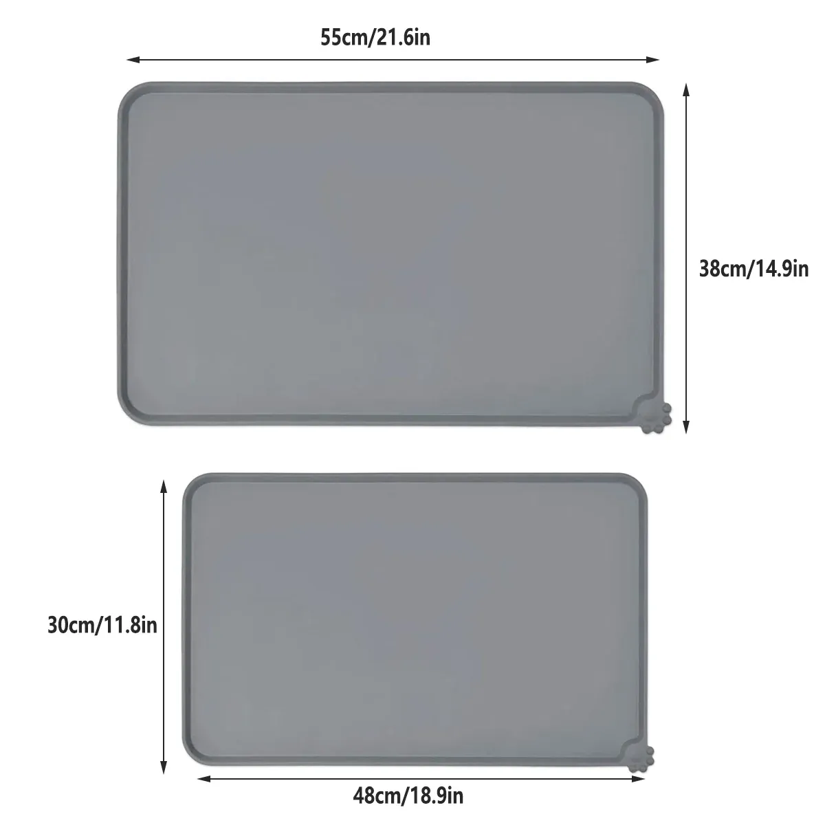 Silicone Pet Mat Spill-Proof Easy to Clean Mat for Pets Dog Food Placemat - 48x30cm — image 3