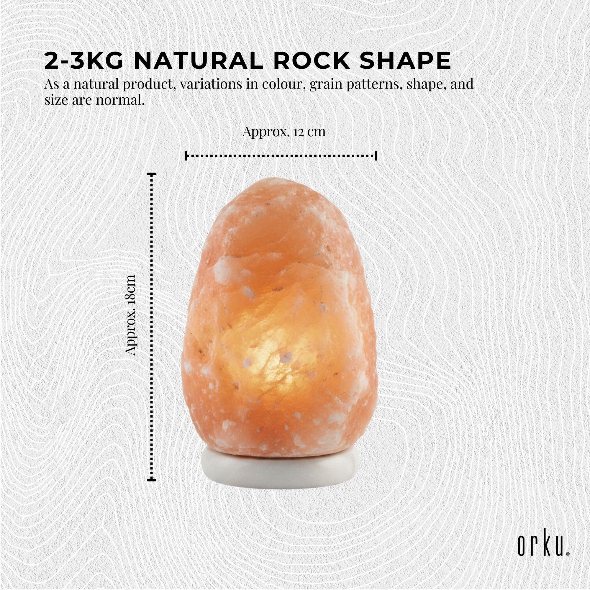 Orku 2-3 Kgs Himalayan Pink Salt Lamp - Natural Rock Shape Night Light โ image 3