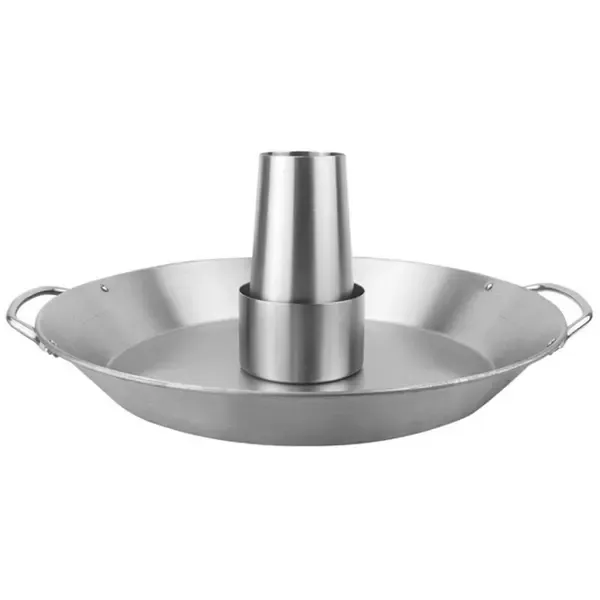 Stainless Steel Turkey Roaster Pan with Handles for Outdoor BBQ Picnic and Home Grilling Silver 35 × 4 cm