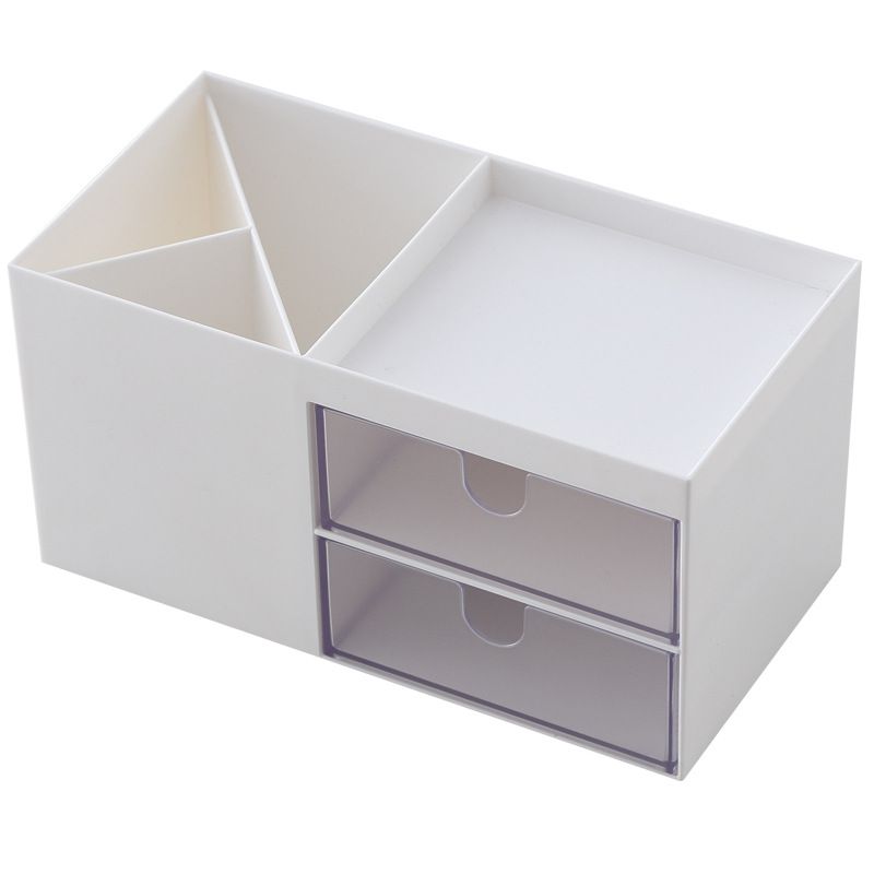 Transparent Grids Storage Case Drawer Design. Student Desk Stationery Storage Container. Storage Craft Cabinet for Jewelry(2pcs) — image 2