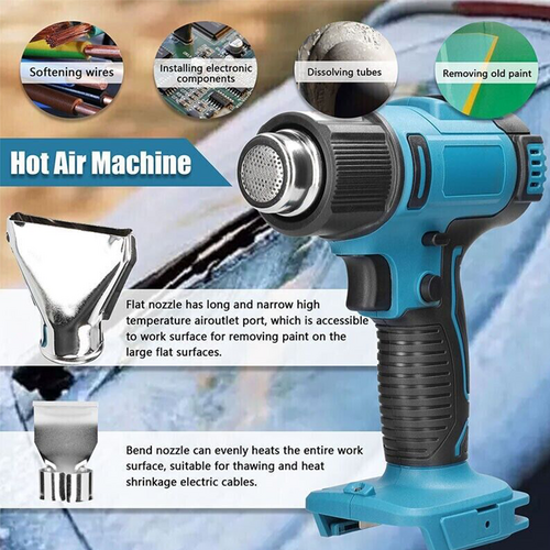 2000W Electric Hot Air Heat Gun with Nozzles Cordless Handheld For Makita 18V AU โ image 5
