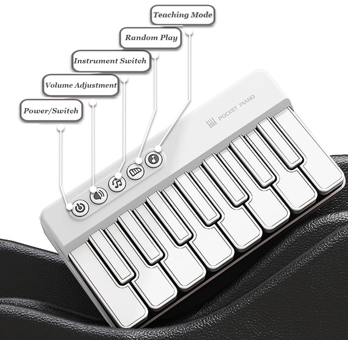 Mini Keyboard Piano - Piano for Kids - Toys for Children - Educational Toys - Portable Pocket Piano - Blue โ image 3