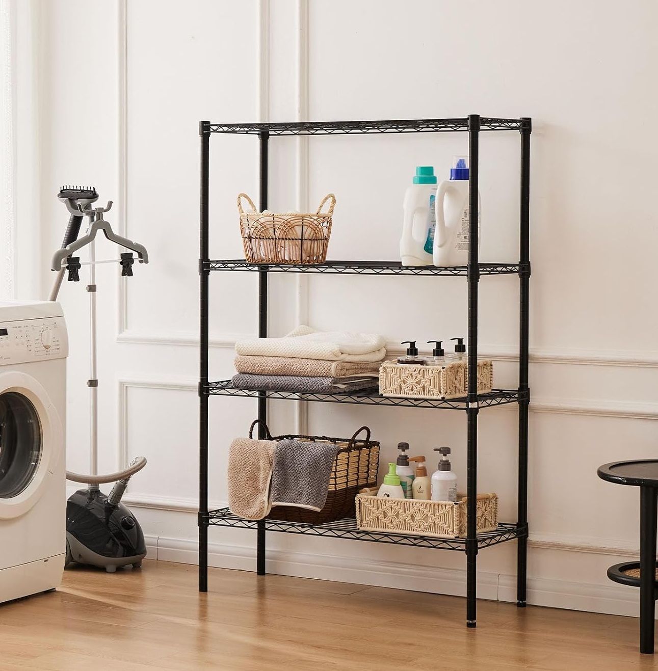 CARLA HOME 4-Tier Adjustable Metal Storage Shelves Wire Rack Organizer for Kitchen, Pantry, Bathroom or Laundry Room (60cm W x 40cm D x 140cm H) — image 2