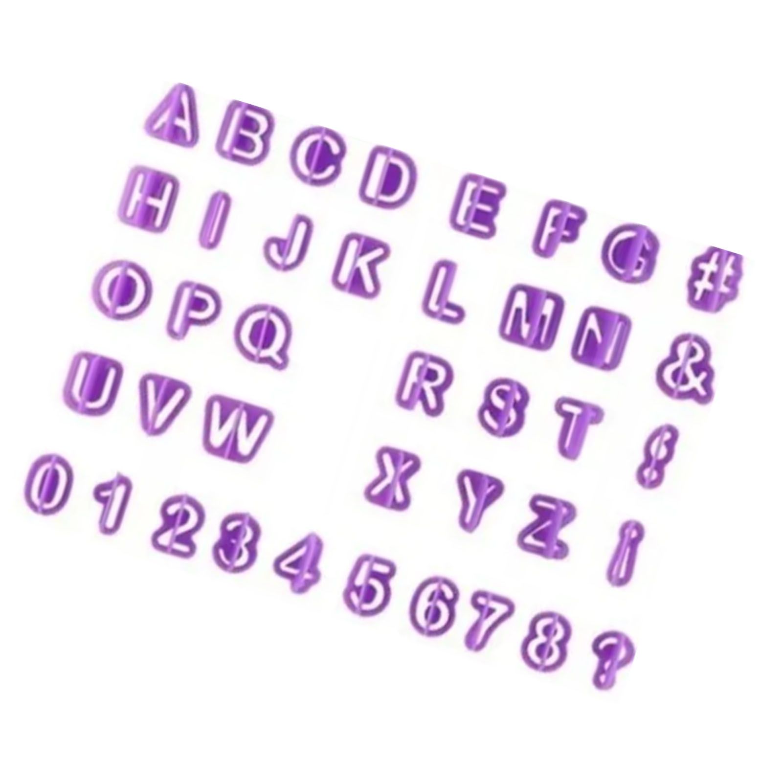 40pcs Numeral Alphabetic Cake Stencils Semiotic Food Grade Plastic Cake Topper Decorative Fillings for Home Baking โ image 3
