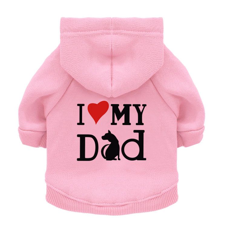 DROOLING DOG Pet Sweatshirt Polyester Hooded Casual Pink