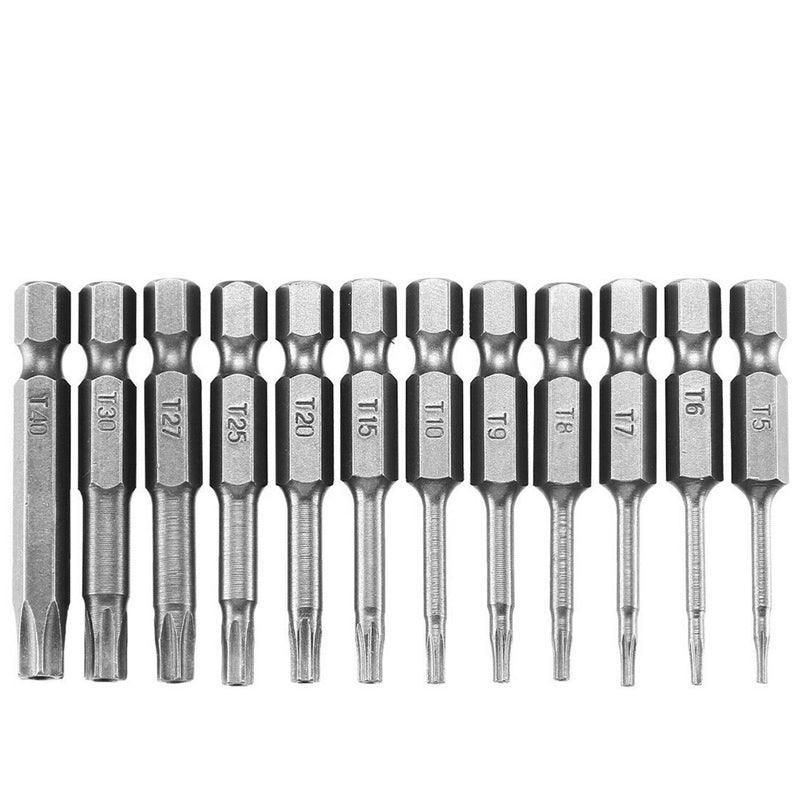 12PCS Torx Screwdriver Bit Set Hex Shank S2 Steel Drill Insert — image 2