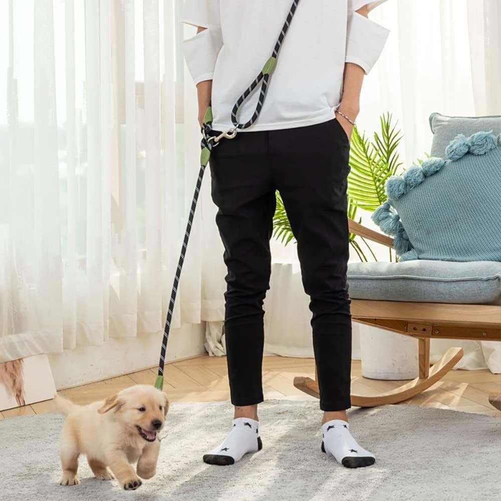 Reflective Hands-Free Dog Leash with Shoulder Strap for Jogging, Compatible with Small and Medium Dogs, Pink — image 5