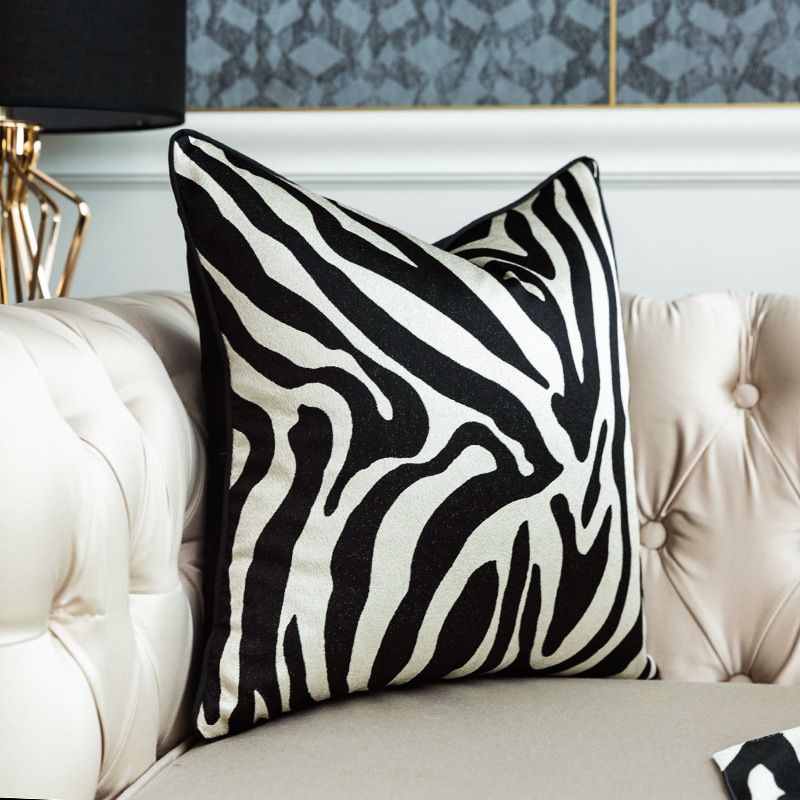 Set of and Silver Throw Pillow Covers Animal Decorative Pillow Cases Cushion Cases 17.7 x 17.7Inch for Living Room,Couch Bed โ image 2