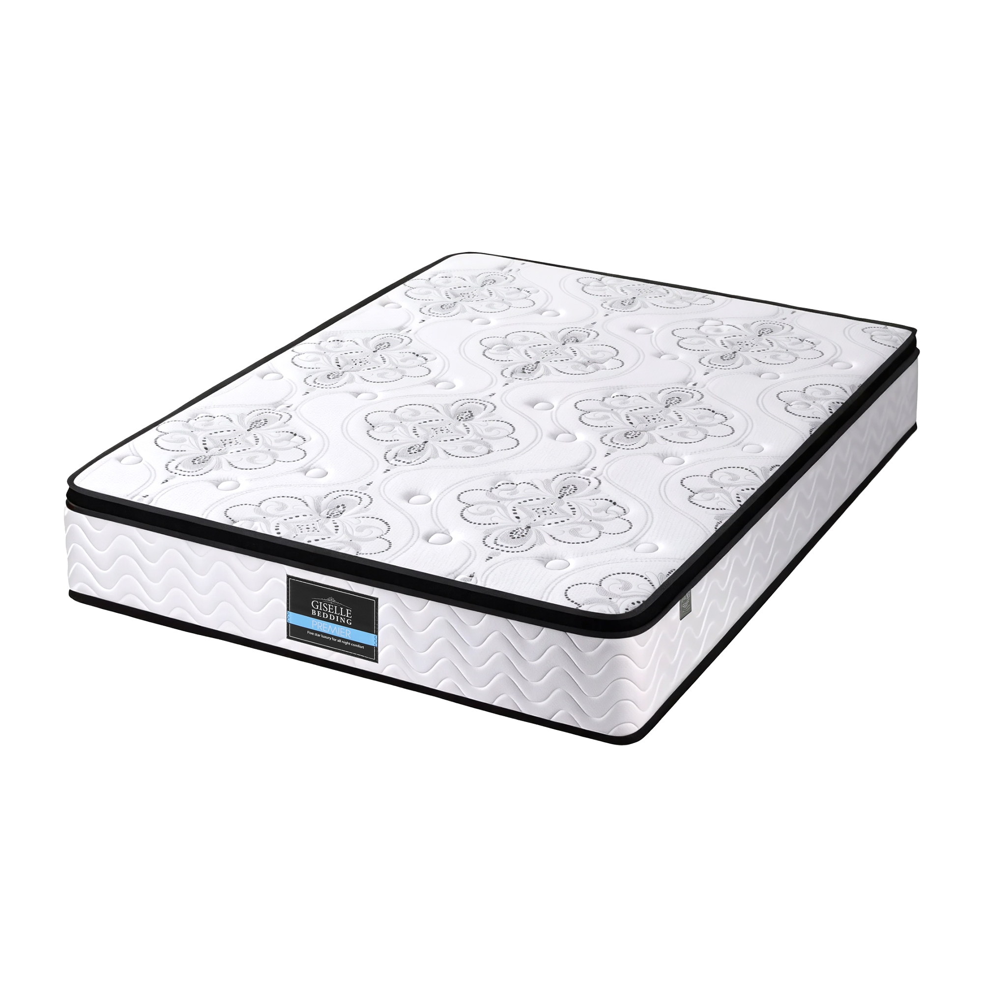 Giselle Bedding Queen Mattress 30cm Pocket Spring Euro Top Medium Firm Foam โ image 2