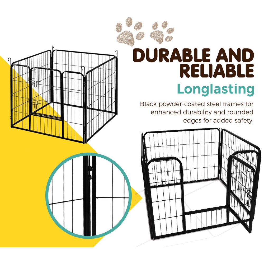 i.Pet 24" 8 Panel Dog Playpen Pet Exercise Cage Enclosure Fence Play Pen — image 5