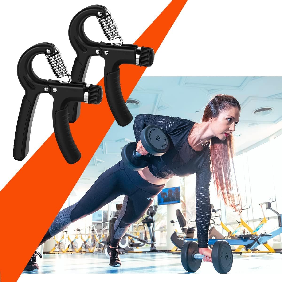 2 Pack Adjustable Hand Grip Strengtheners, Forearm Exercisers with 5 to 60 kg Resistance for Hand Training, Fitness and Rehabilitation — image 6