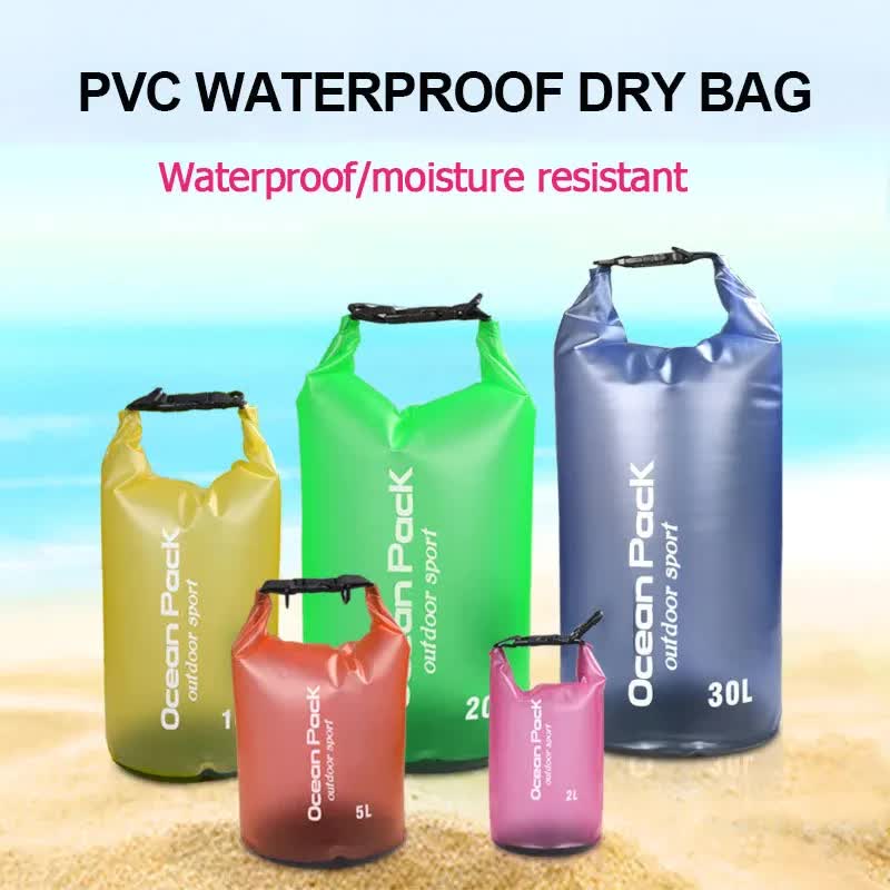 Pink 20L PVC Waterproof Swimming Bag Bonus with Waterproof Phone Pouch - Roll-Top Floating Dry Gear Bags for Beach, Kayaking & Outdoor Sports โ image 2