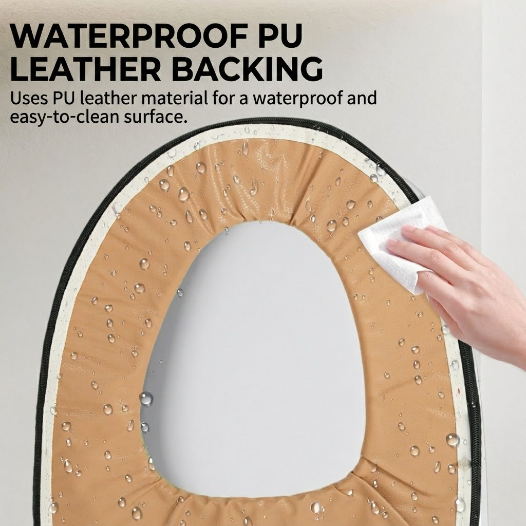 USB Heated Toilet Seat Cover with Capybara Design – Soft Plush, Washable, Fast Heating, 5-Level Temperature & Timer Control for Cozy Winter Bathroom Use — image 5