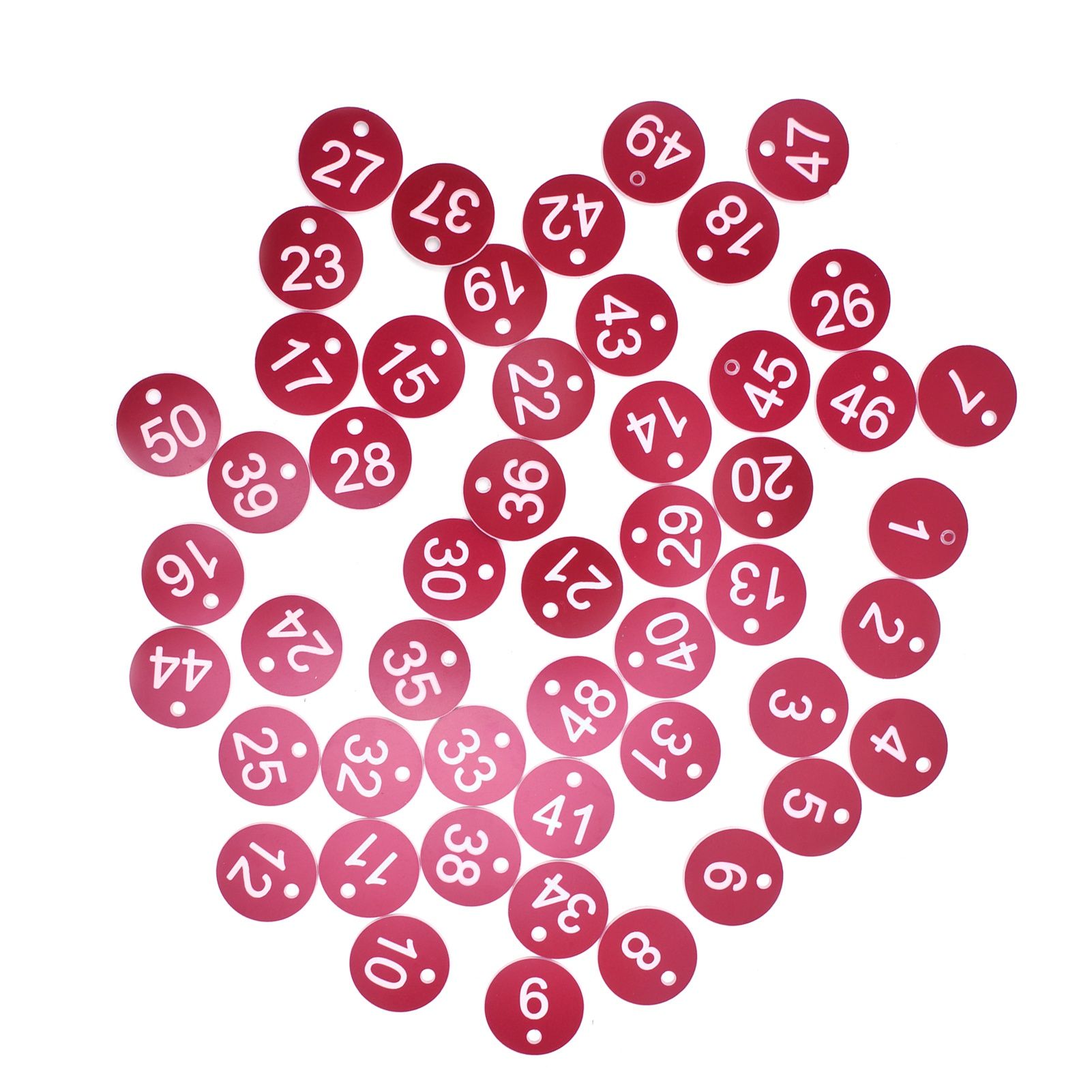 50PCS Numbered Label Numbered Tag for Farm Livestock Beekeeping Husbandry Breeding Supplies1-50 Red