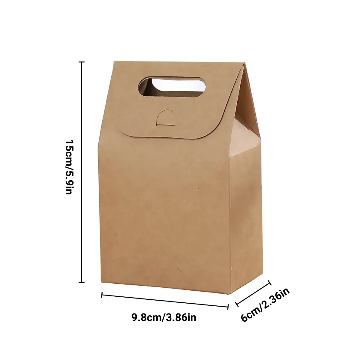 50PCS Portable Kraft Paper Gift Boxes for Birthday Holiday Wrapping — image 3