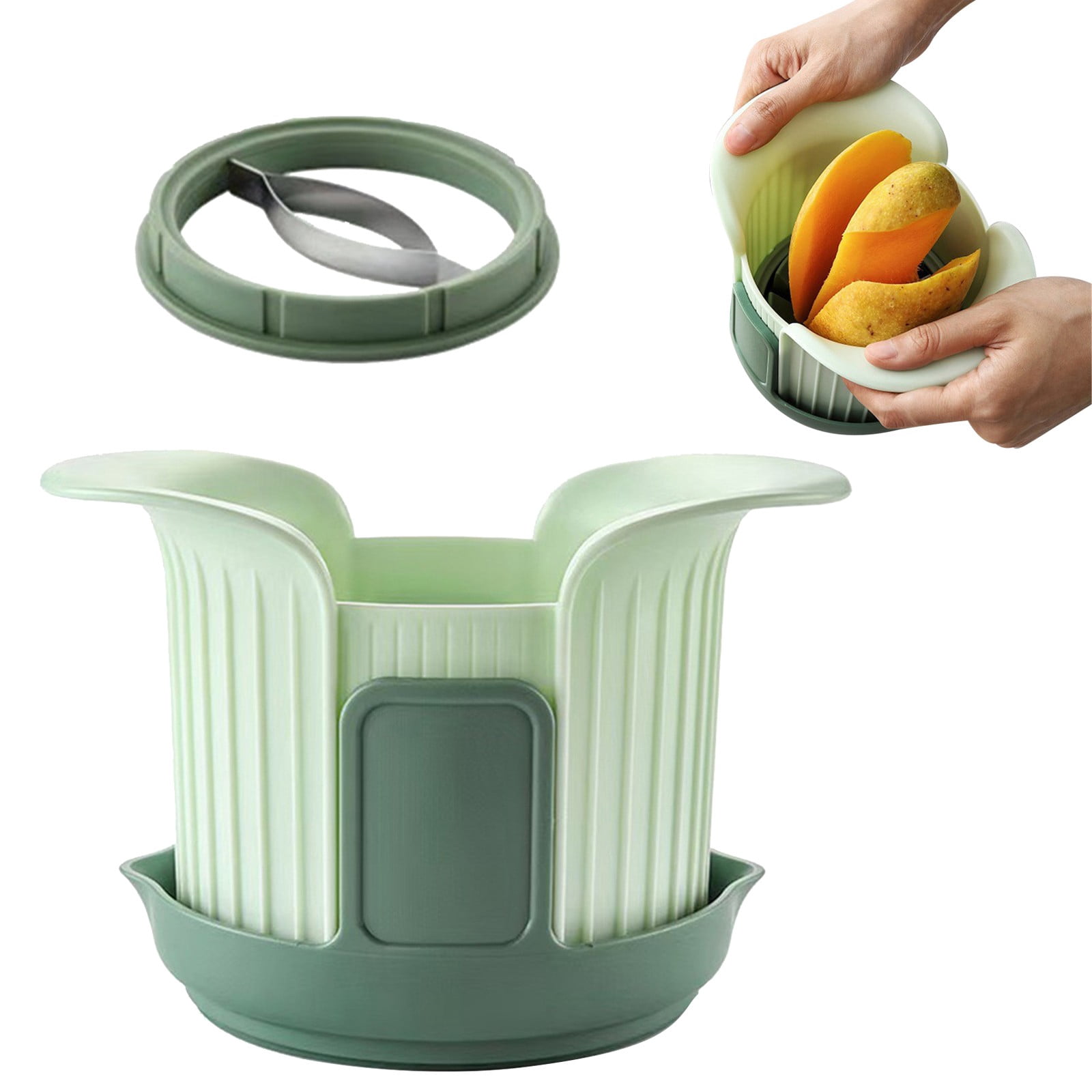 Apple Slicer, Heavy Duty Apple Corer and Slicer with Comfort Handles, 8-Slice Large Apple Slicer, with 1 Pcs Tomato & Fruit Cutting Blades, 1 Set Multisize — image 2