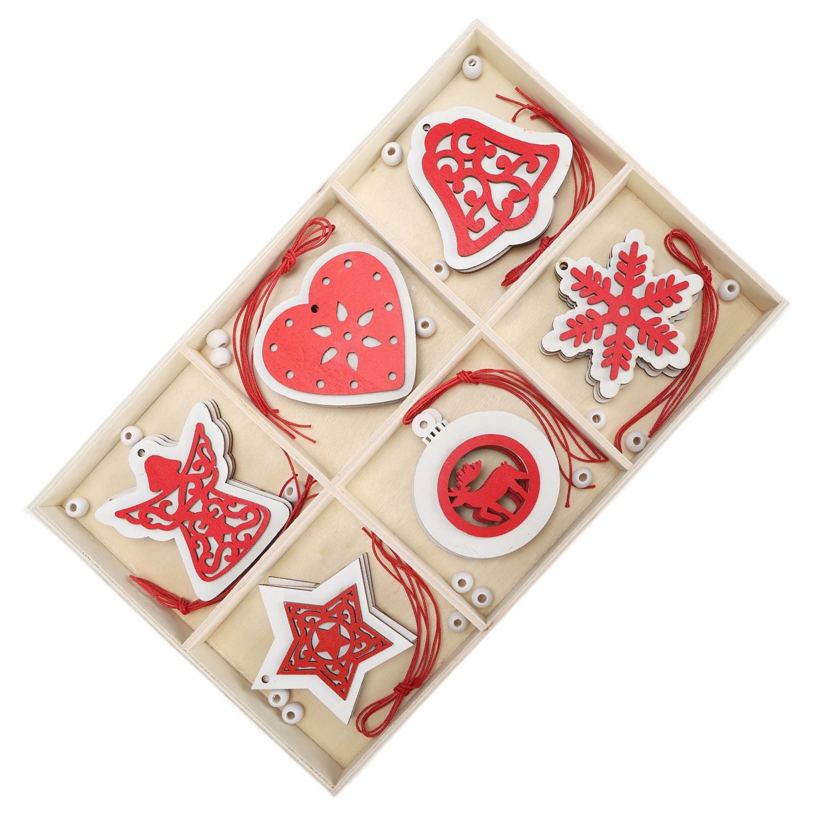 Wooden Hanging Ornaments DIY Christmas Tree Decorative Pendants Decoration AccessoriesJM02034 — image 2
