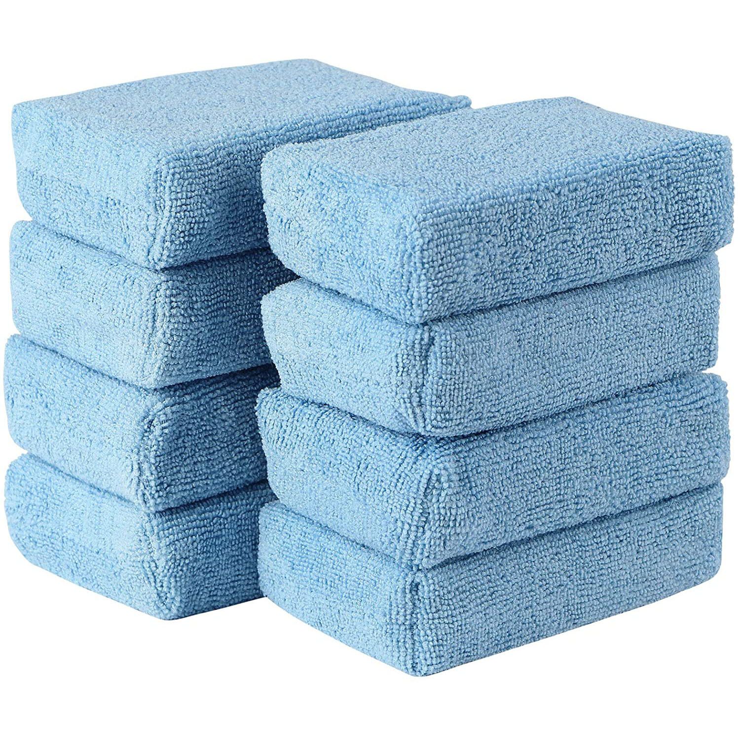 10 Pack Premium Grade Microfiber Applicator Pads - Ultra-Soft Foam Core, Safe for Sealants, Tire Dressings, Interior and Exterior Detailing, Car, Truck, SUV