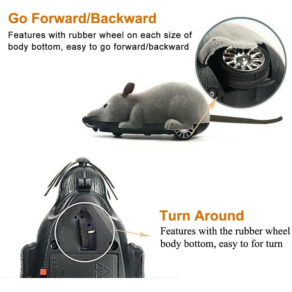 Simulated plush mouse toy interactive cat toy pet toy fun wireless chase prank joke scary prank mouse β image 4